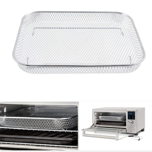 Stainless Steel Air Fryer Basket Oven Crisper Tray Large Capacity