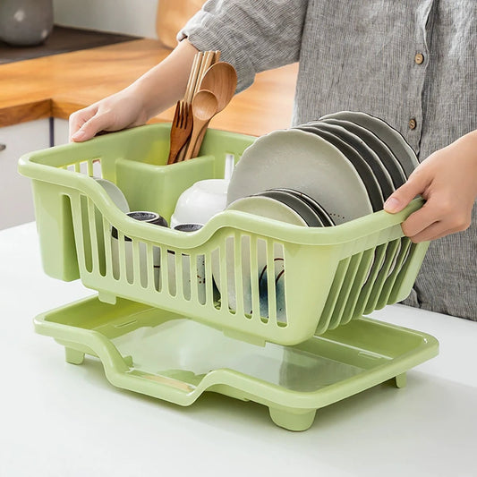 Countertop Kitchen Drain Bowl Rack - Tableware Storage Organizer