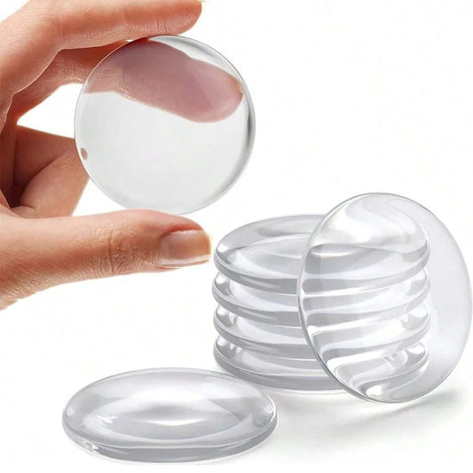 Clear Rubber Door Knob Wall Shield - Self-Adhesive Door Stopper Pad