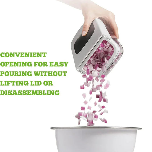 Stainless Steel Vegetable Chopper Dicer with Storage Container