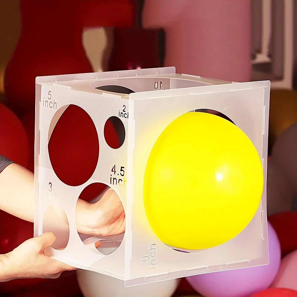 11-Hole Balloon Size Measuring Box - Flexible Holiday Wedding Party Tool