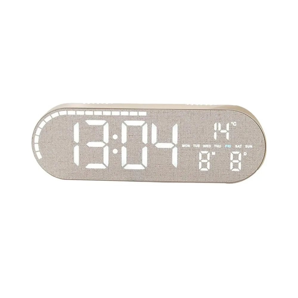 Nordic Minimalist Digital Wall Clock Silent Alarm Temperature Date