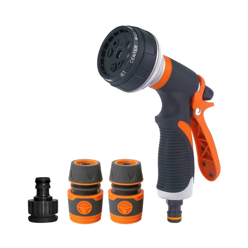 High Pressure Garden Sprayer Nozzle 8 Mode Watering Gun Plant Lawn