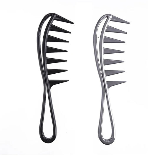 Wide Tooth Shark Comb - Exfoliating Curly Hair Salon Styling Tool