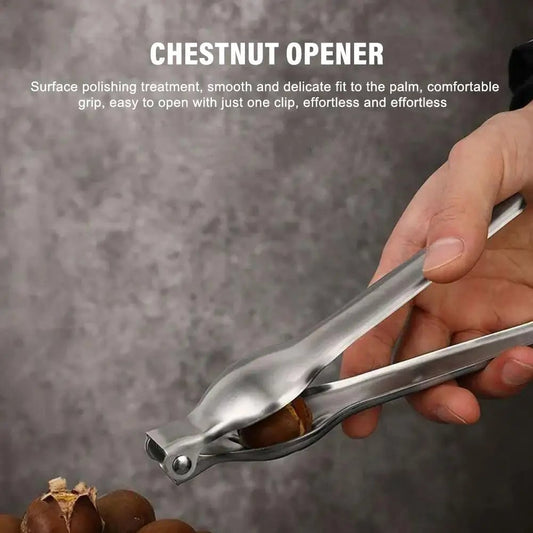 Stainless Steel 2-in-1 Chestnut Walnut Nut Cracker Opener Tool