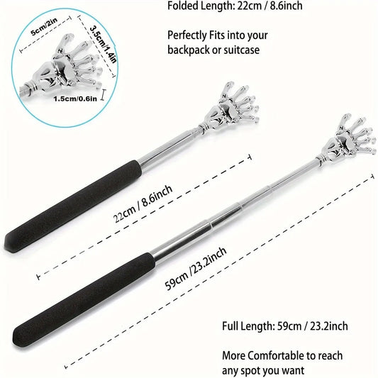 Stainless Steel Telescoping Back Scratcher - Extendable Massager