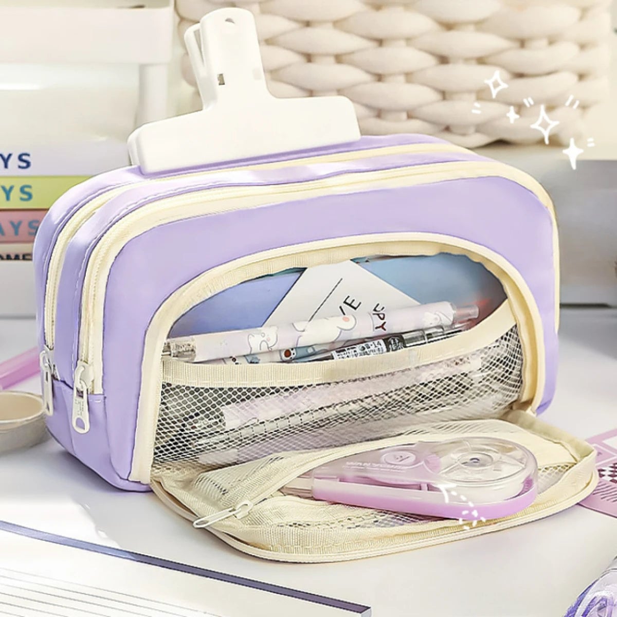 Large Capacity Pencil Case - Multi-Purpose Portable Pouch for Office
