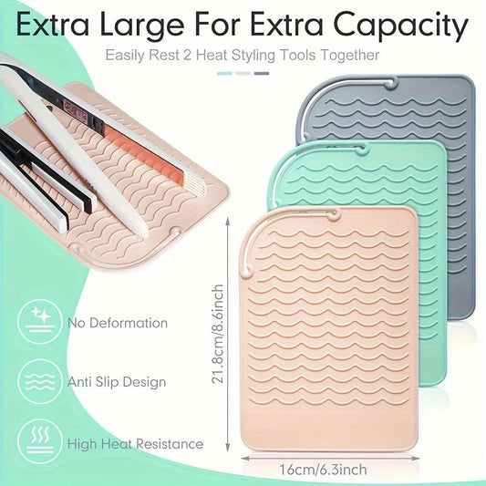 Silicone Heat Resistant Mat for Hair Styling Tools & Hot Irons