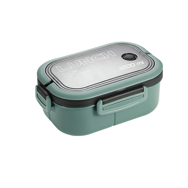 Double-Layer Lunch Box Portable Microwave Safe with Utensils