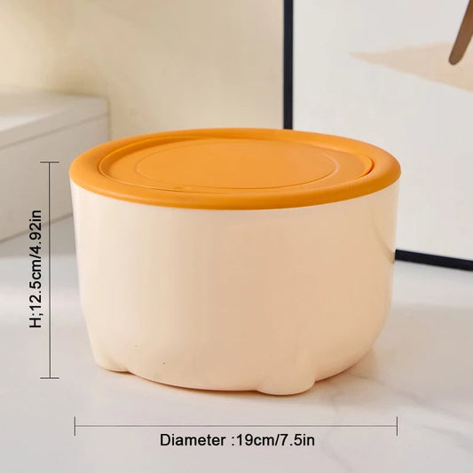 Mini Desktop Trash Bin - Portable Small Waste Can for Car & Office