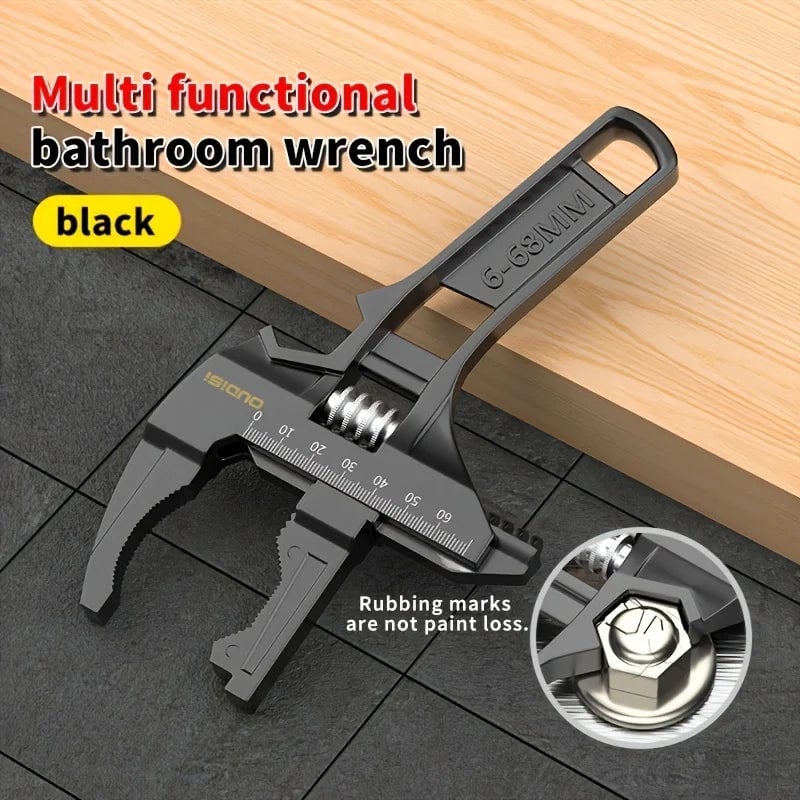 OUDISI Large Opening Adjustable Wrench - Multifunctional Bathroom Tool