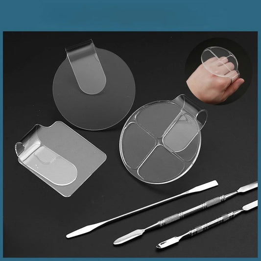 Clear Acrylic Handheld Mixing Palette - Makeup & Nail Art Tool