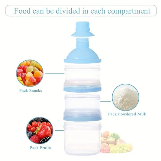 5-Grid Large Capacity Baby Milk Powder Storage Container Layered Box