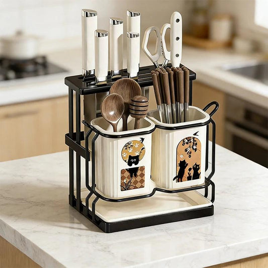 Stainless Steel Wall Mounted Kitchen Cutlery Organizer Drying Rack