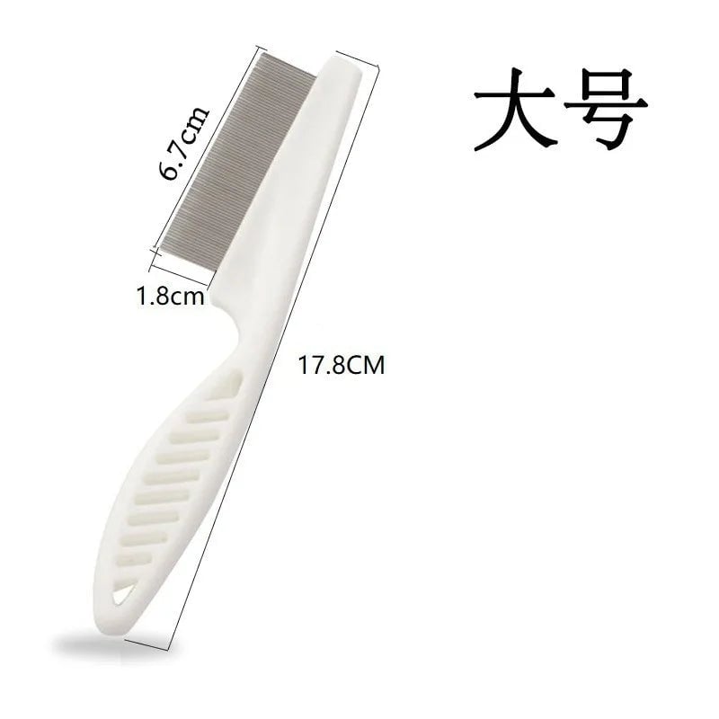 Professional Flea Comb - Fine Tooth Metal Grooming Tool for Dogs Cats