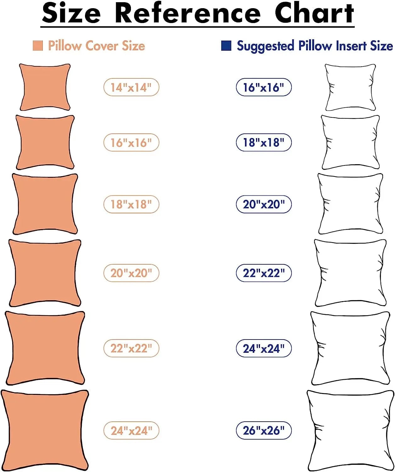 White Cotton Cushion Inner Filling - Soft Pillow Insert Core