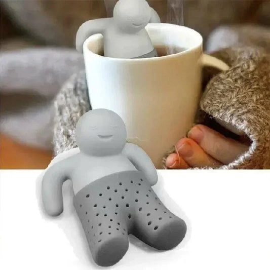 Food Grade Silicone Person Shaped Tea Infuser Strainer Bag