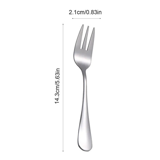 6-Piece Stainless Steel Fruit Dessert Forks Small Cutlery Set