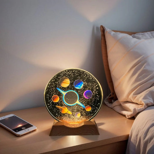 Galaxy Crystal LED Strip Night Light Glass Base Display Lamp