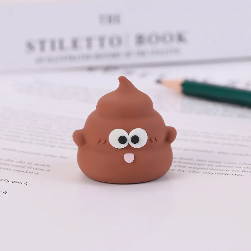 Mini Poop Emoji Pencil Sharpener - Cute Desktop School Supplies