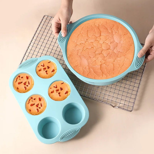 Silicone High-Temperature Cake Baking Mould Set - Muffin Toast Pan