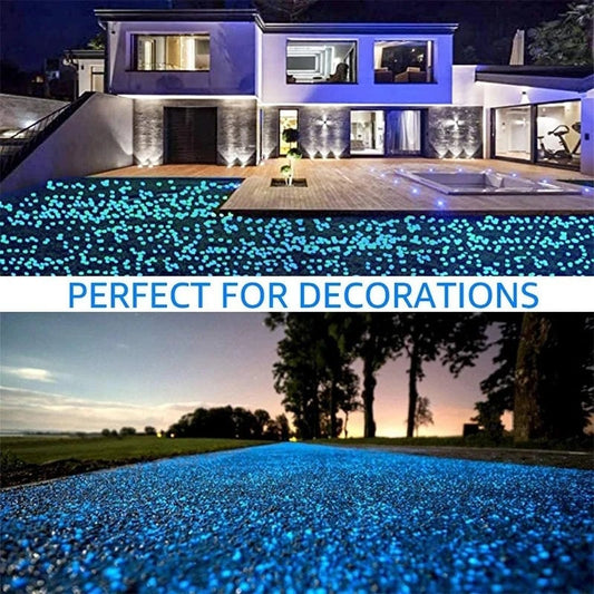 Glow In Dark Pebbles 1000pcs 3-5mm Luminous Garden Aquarium Decor