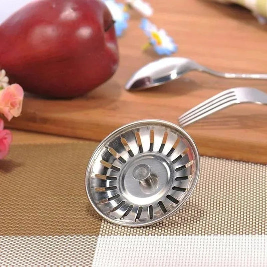 Stainless Steel Kitchen Sink Strainer Stopper 2 Piece Filter Set