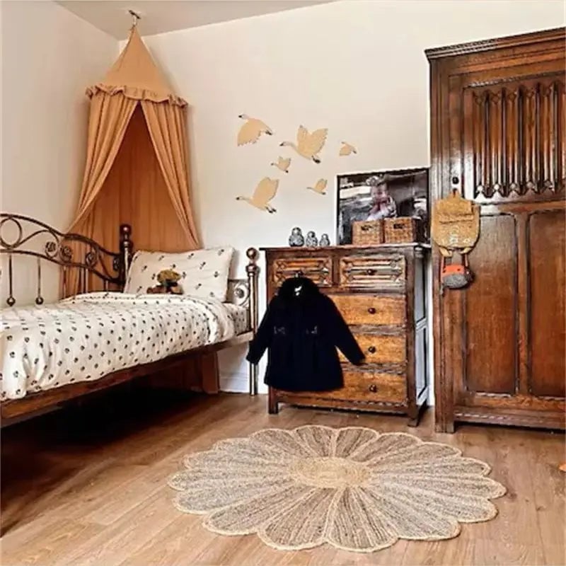 6pcs Scandinavian Wooden Flying Goose Wall Decor Stickers Nursery