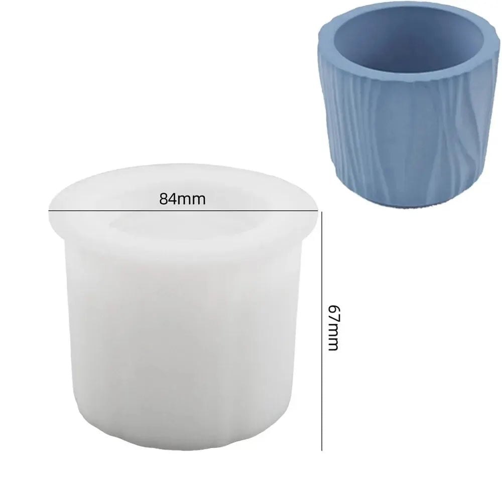 Round Candle Jar Silicone Mold with Lid - DIY Epoxy Resin Casting