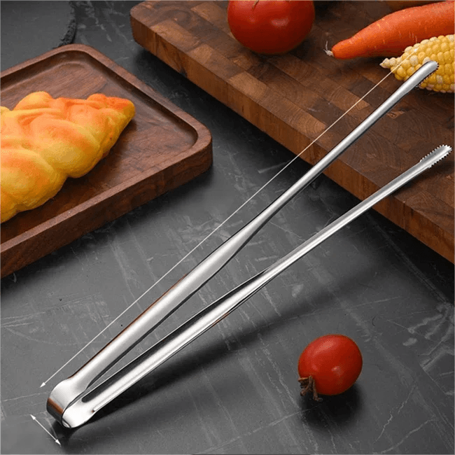 Wide-Tip Stainless Steel Kitchen Tongs - Super Grip Non-Slip Design