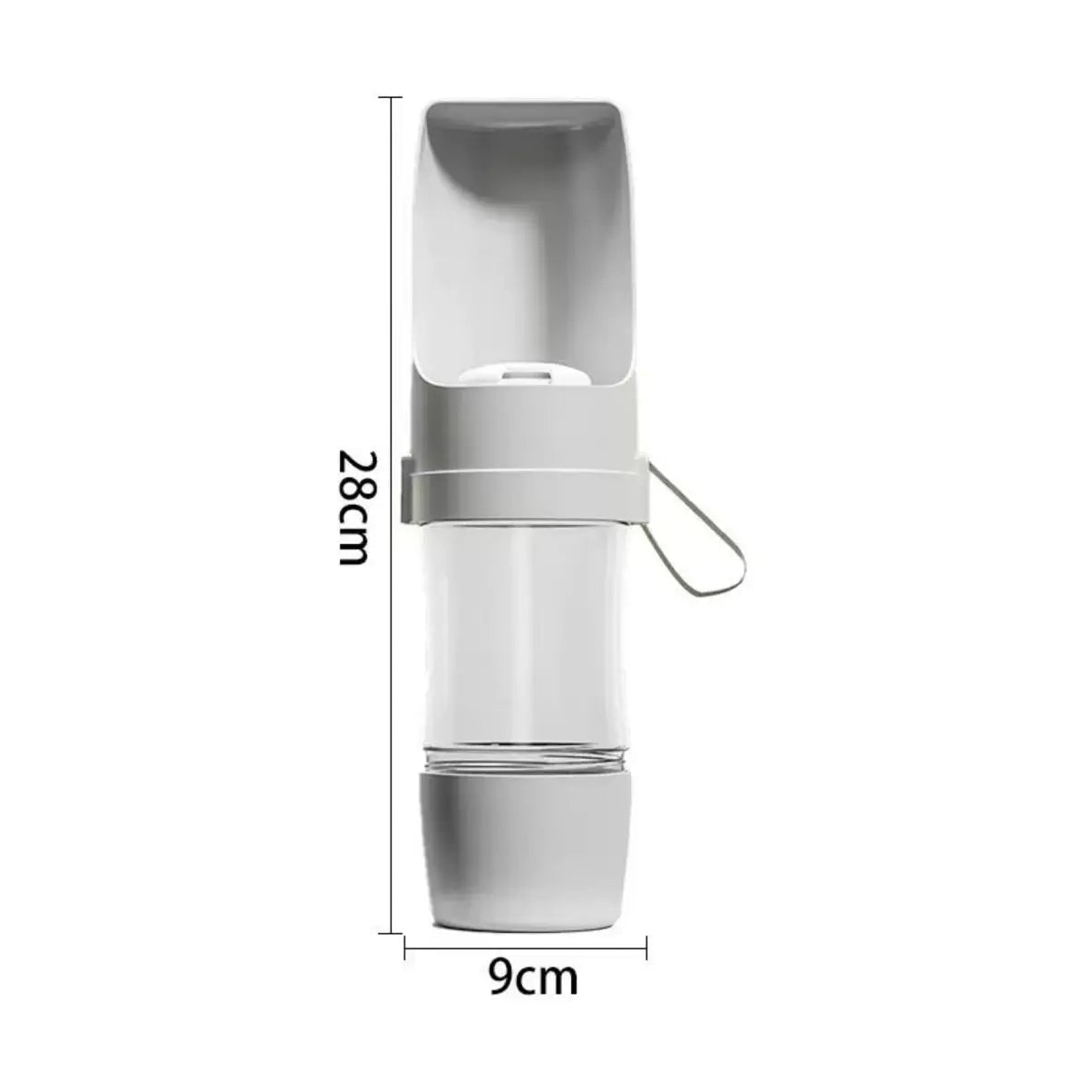2-in-1 Portable Pet Water Bottle & Food Container Travel Feeder