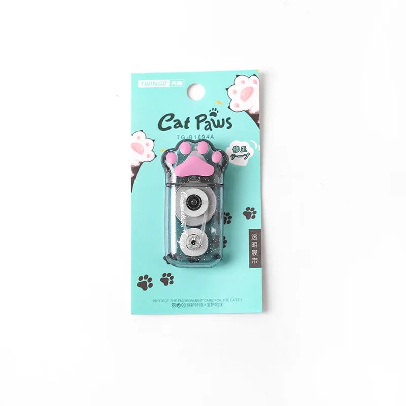 6M Cartoon Cat Claw Correction Tape - Quick Clean Writing Tool