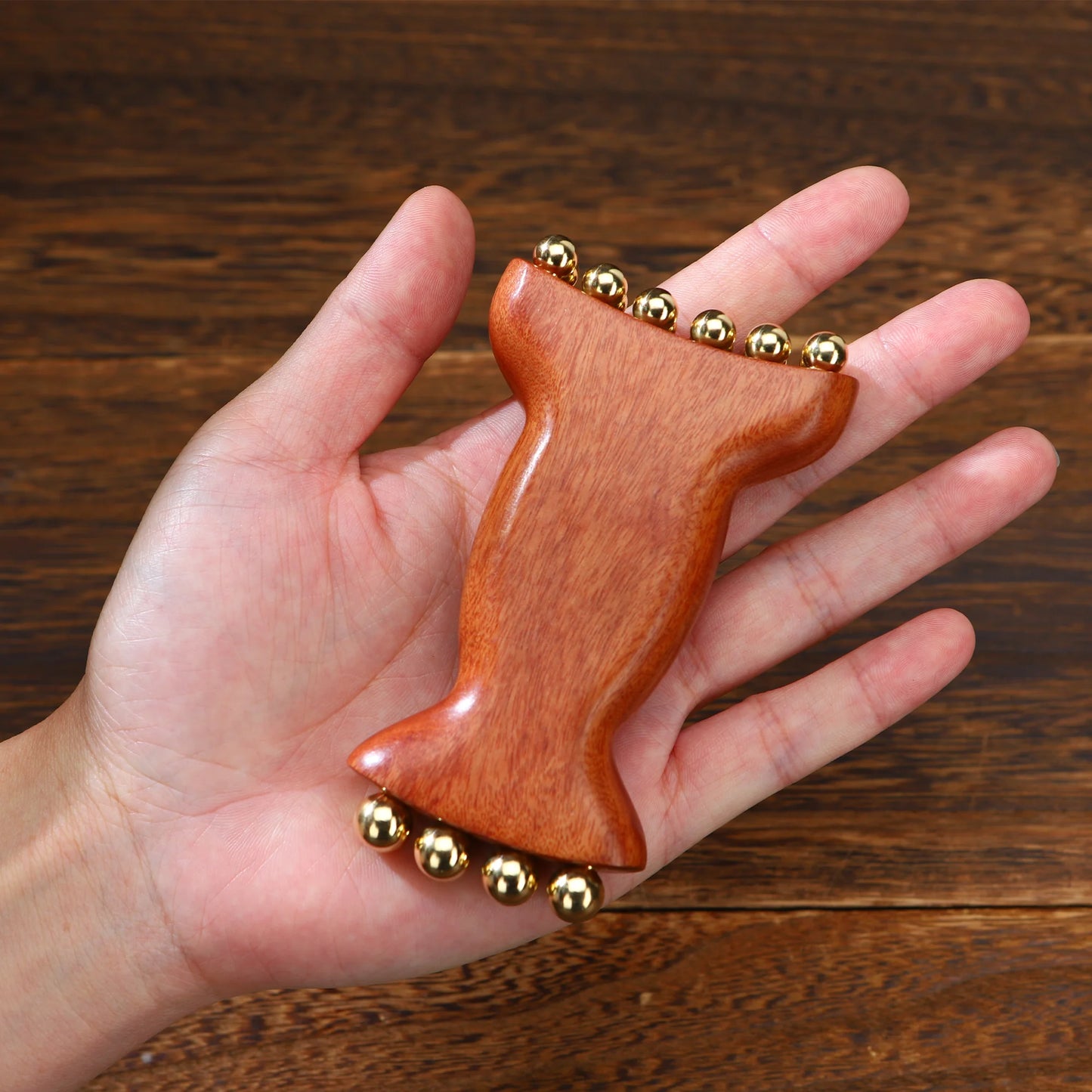 Copper Wood Lymphatic Face Massager - Anti-Aging Jawline Firming Tool