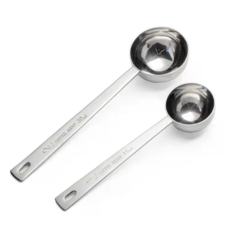 Stainless Steel Coffee Scoop Long Handle Measuring Spoon 1-2PCS Set