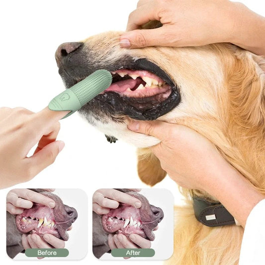 360° Dog Finger Toothbrush Food Grade Silicone Dental Care Tool