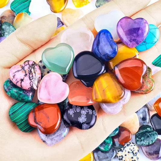 Heart Shape Amethyst Agate Crystal Stones 10-30PCS Natural Mineral
