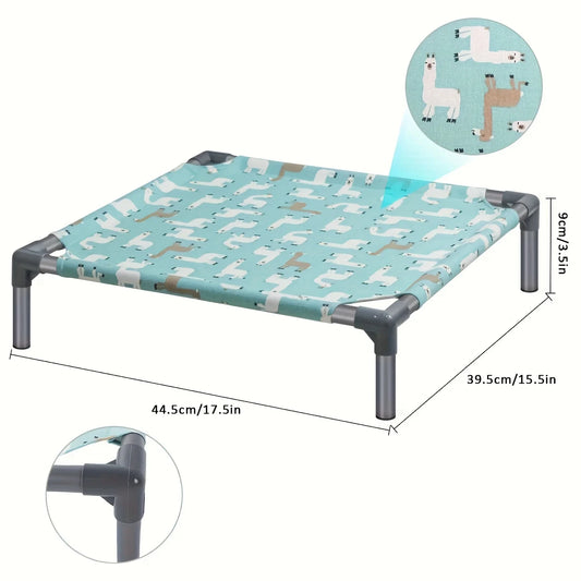 Raised Dog Hammock Bed Detachable Washable Mat Non-Slip Bottom