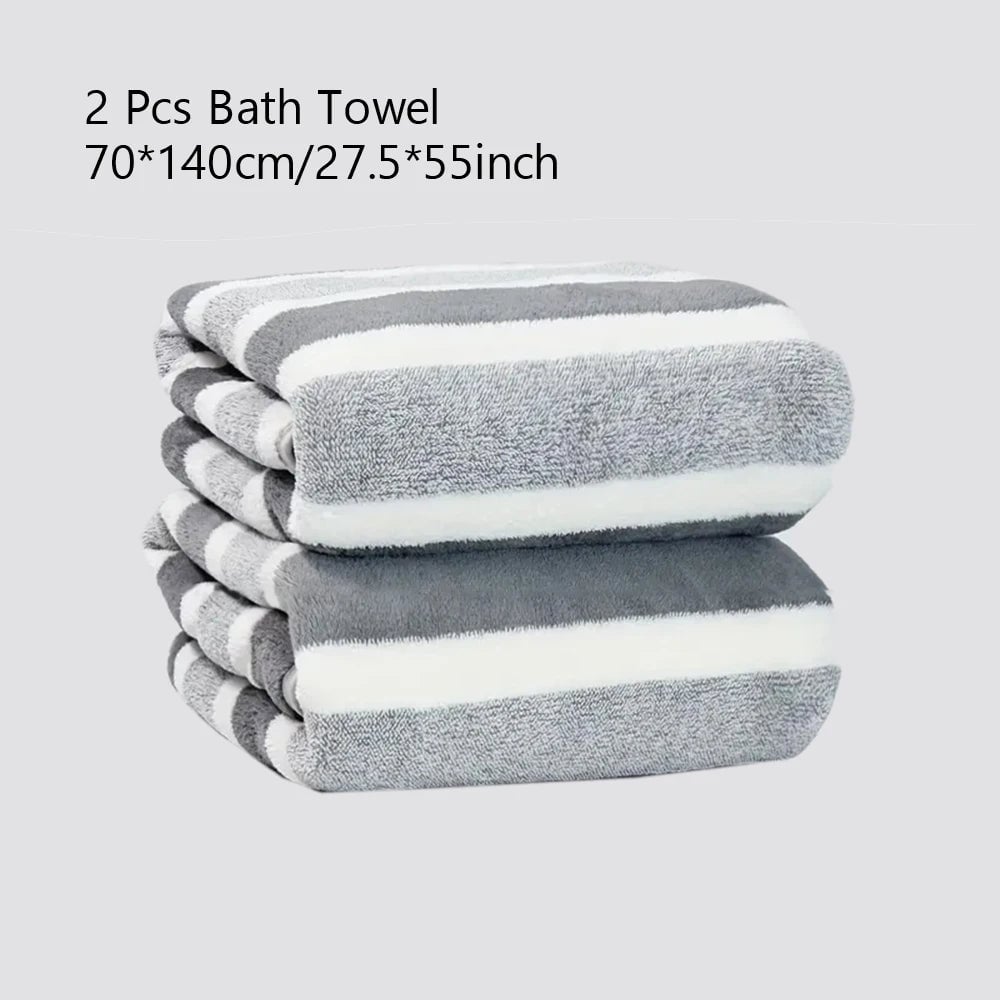 Soft Absorbent Bath Towel Set 2/4/6 Pcs Quick-Drying Towels