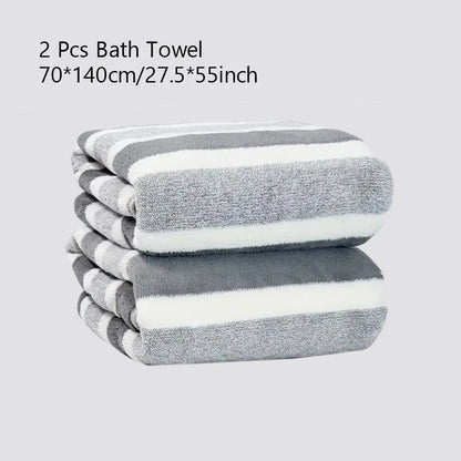 Soft Absorbent Bath Towel Set 2/4/6 Pcs Quick-Drying Towels