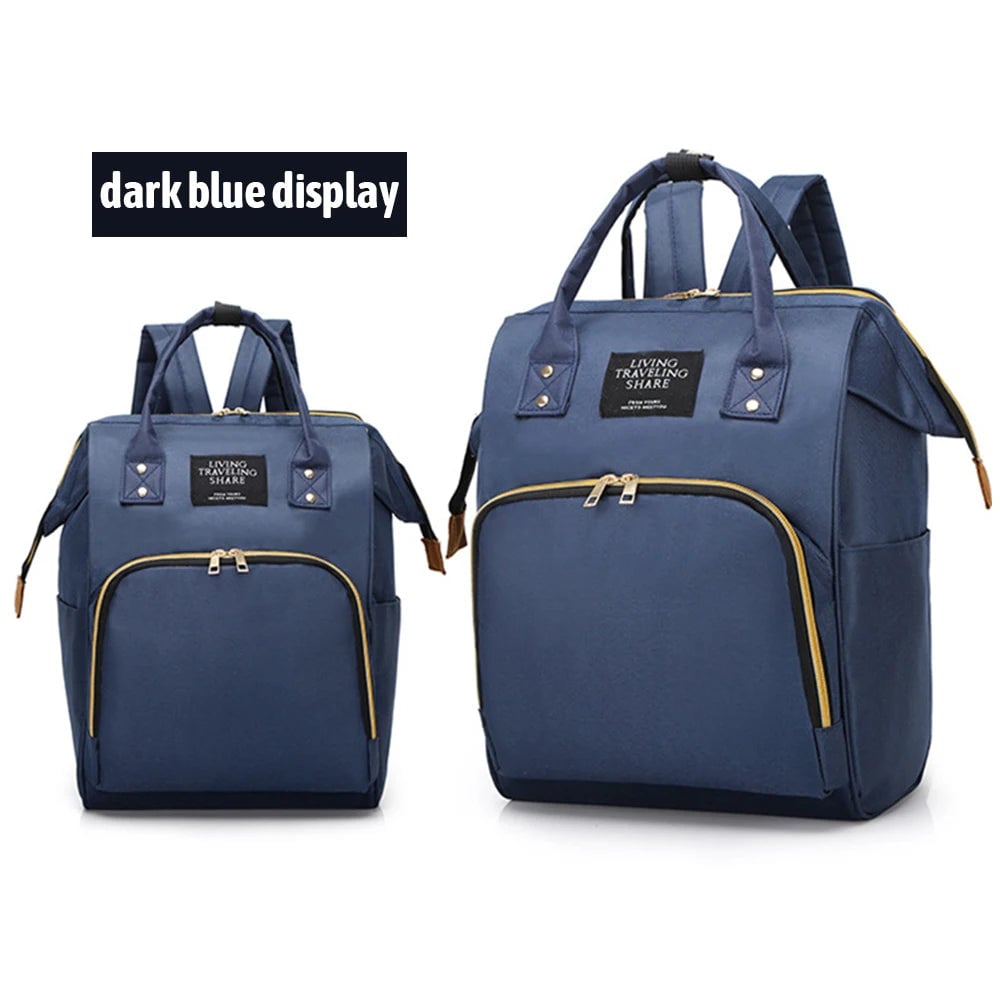 Large Waterproof Diaper Backpack - Multi-Function Baby Travel Bag