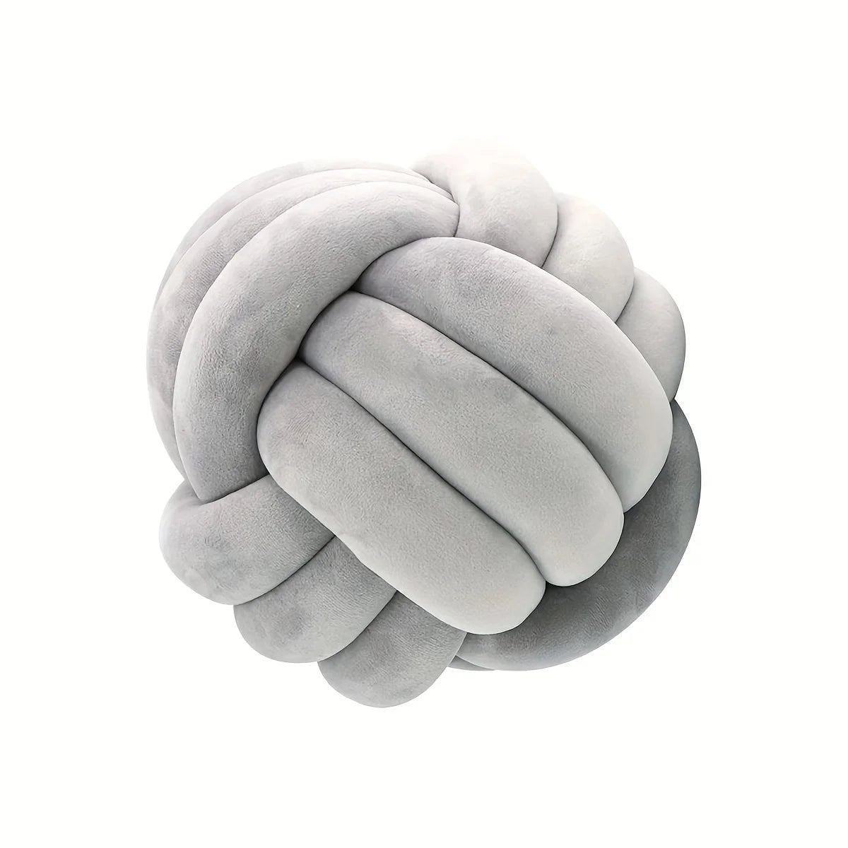 Art Deco Striped Knot Pillow 9x9" - Handmade Polyester Cotton