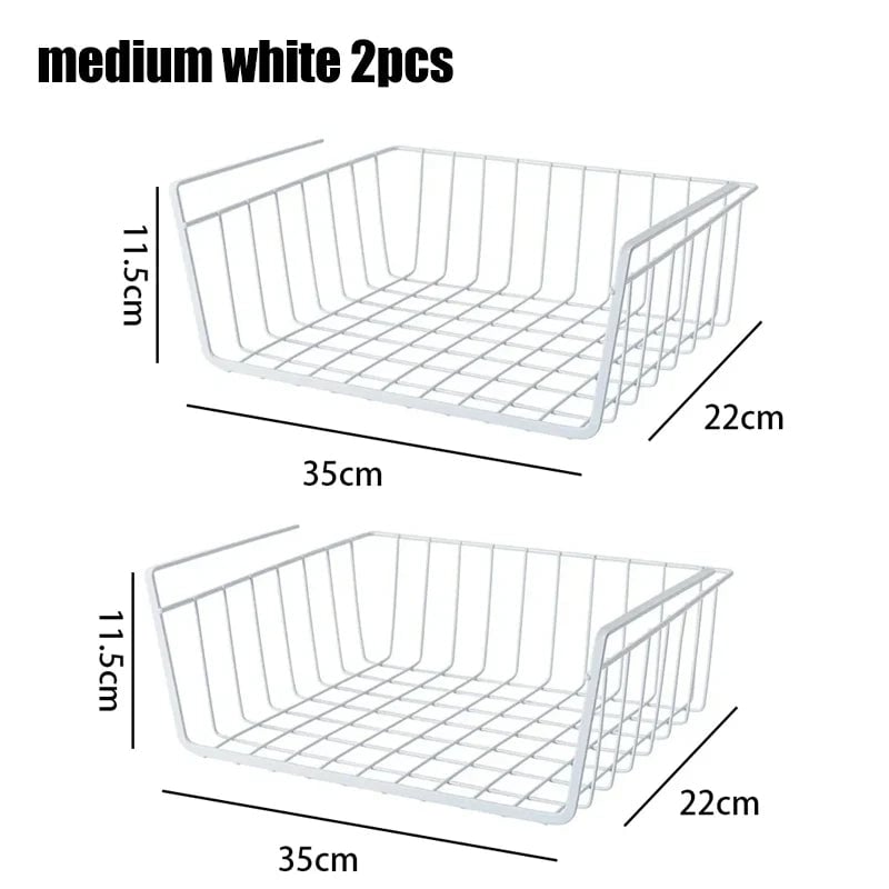 Iron Perforated Hanging Storage Basket Multi-Function Kitchen Bath