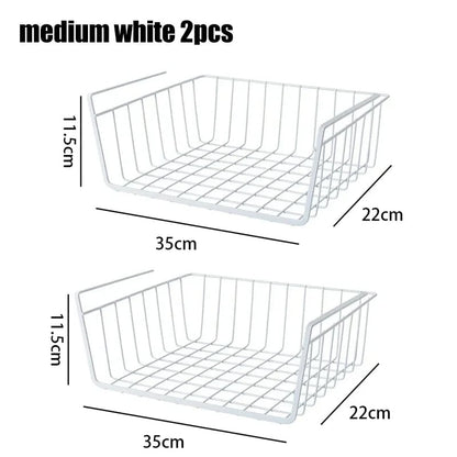 Iron Perforated Hanging Storage Basket Multi-Function Kitchen Bath