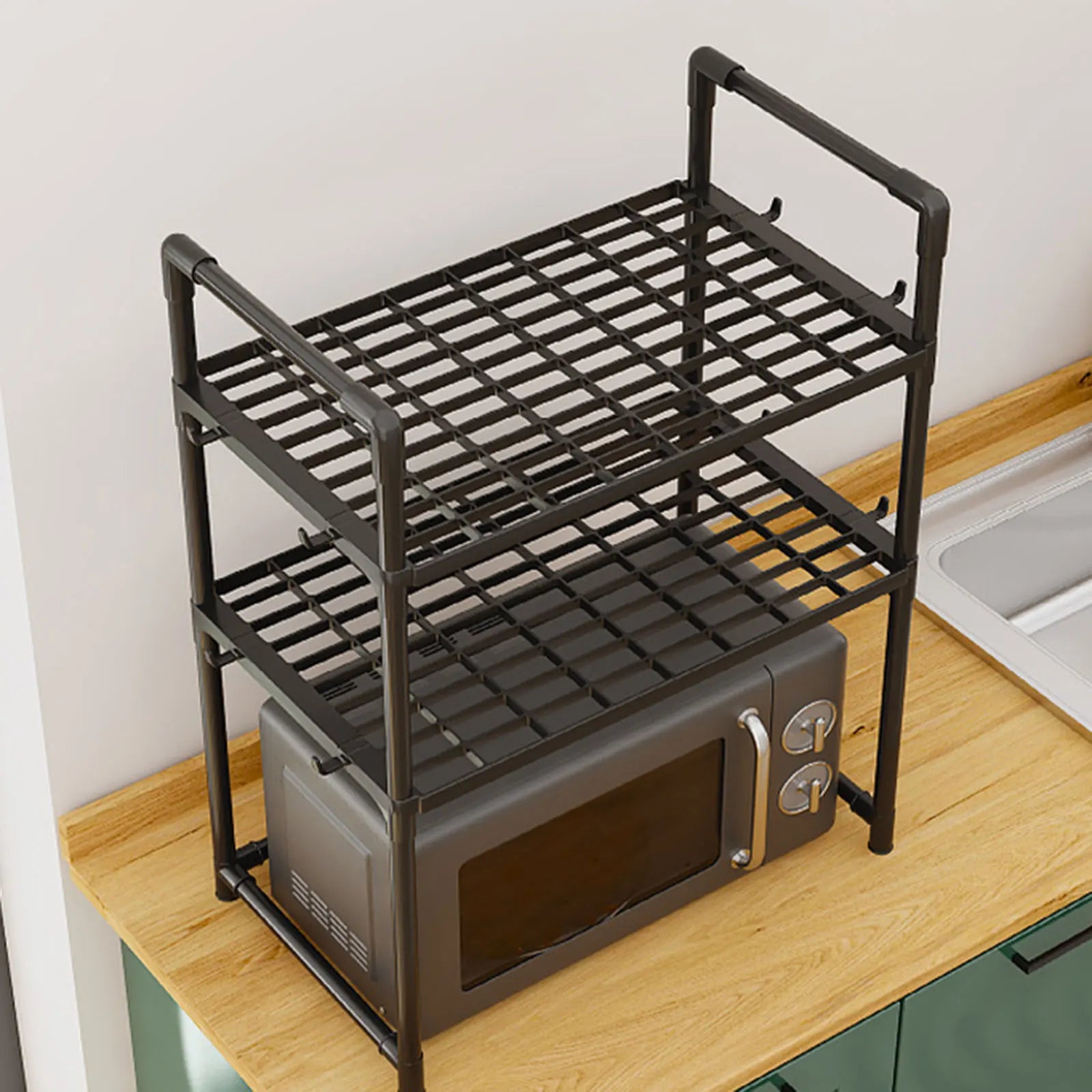 Multi-Layer Kitchen Countertop Storage Rack Microwave Shelf Organizer