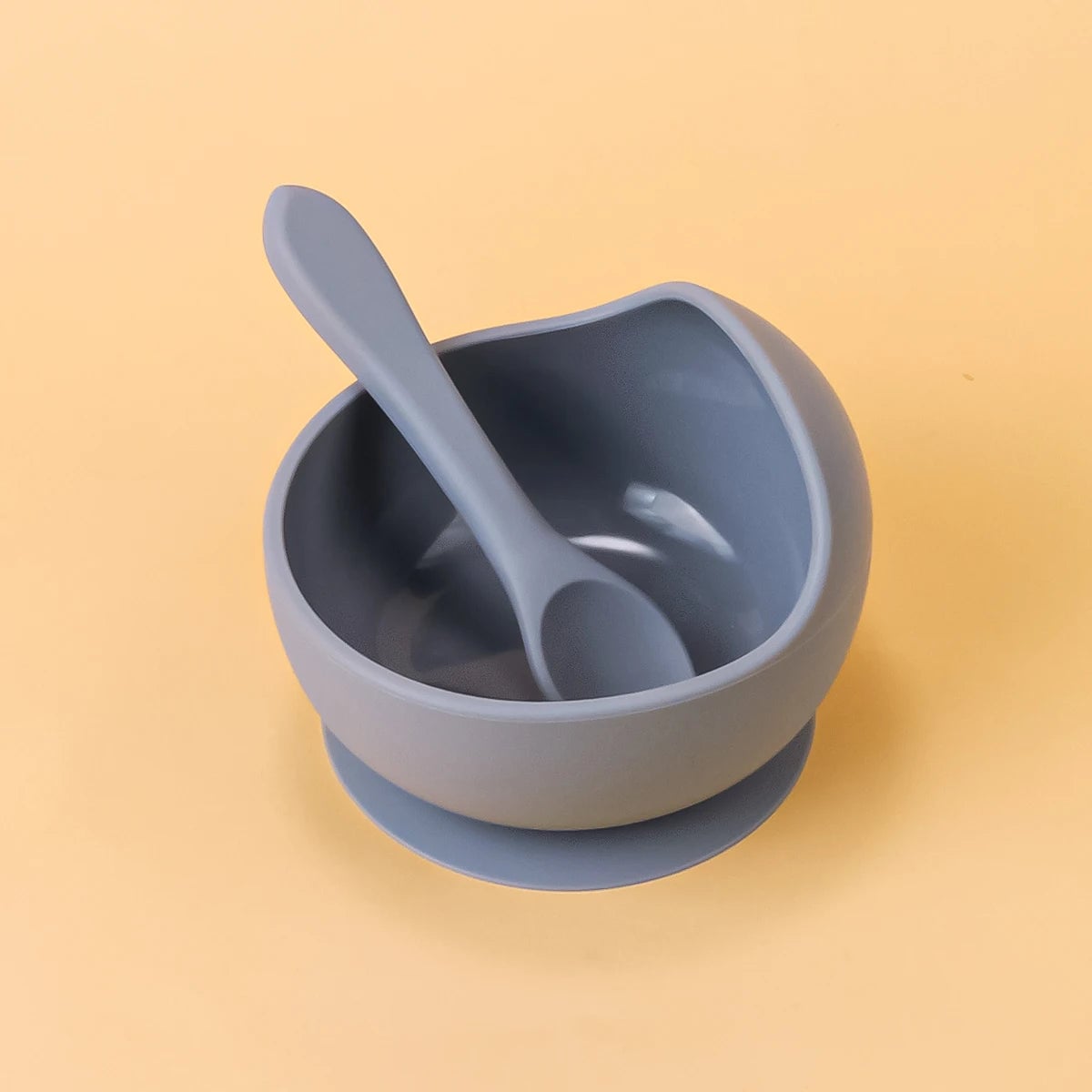 2PC Silicone Sucker Bowl Set - Baby Self-Feeding Training Bowls