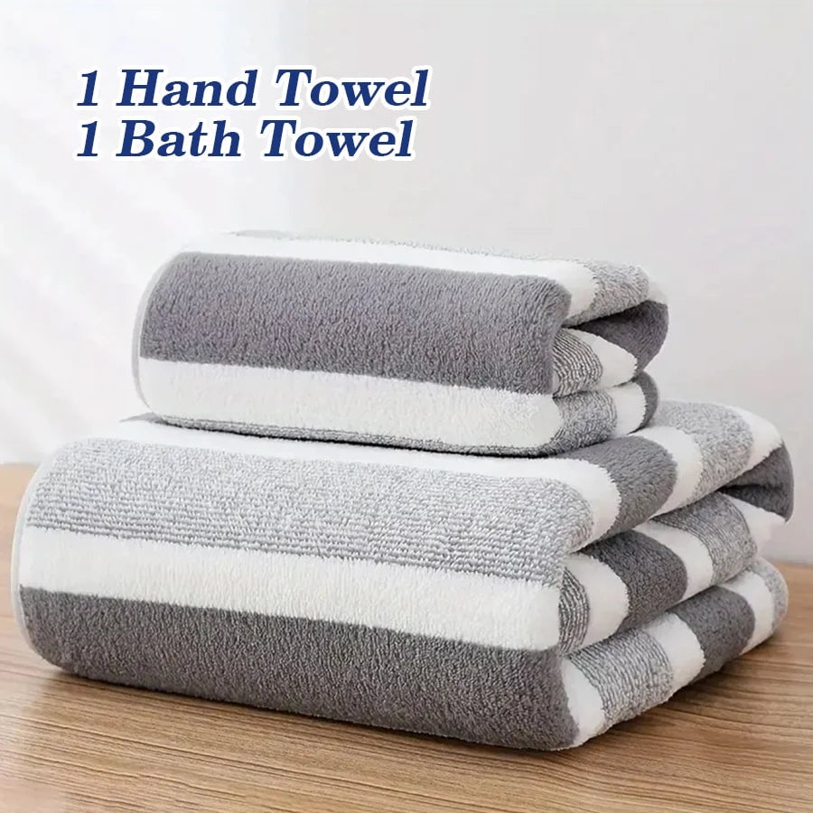 Ultra Soft Microfiber Bath Towel Set - Quick Dry & Super Absorbent