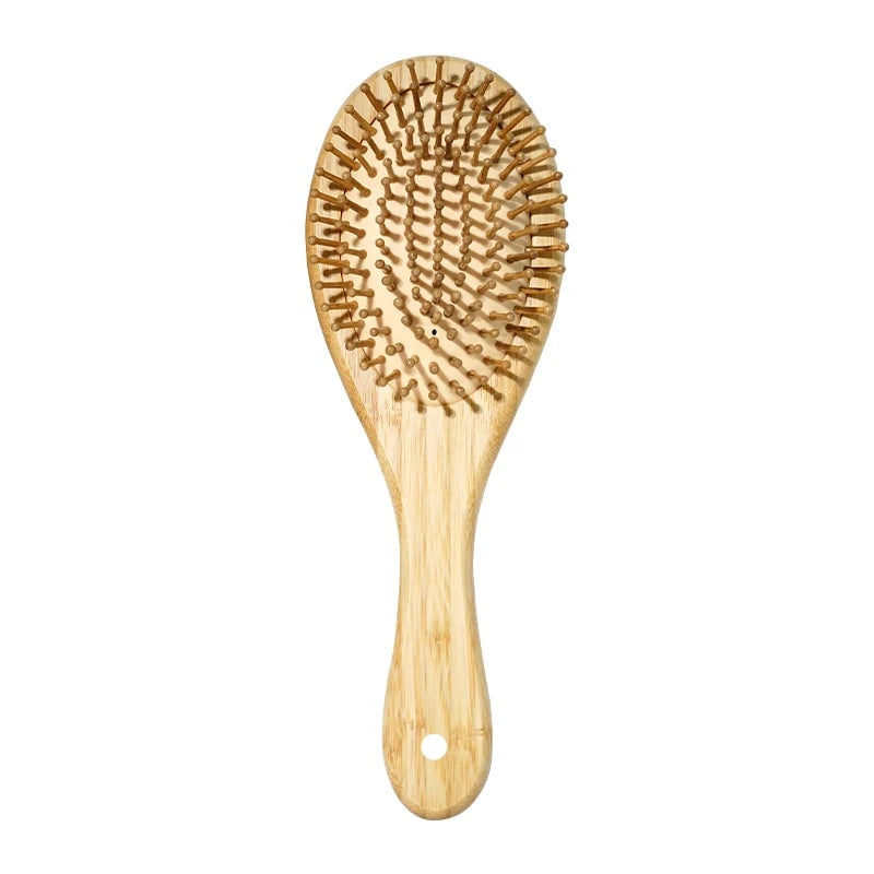 Bamboo Hair Brush Anti-Static Wooden Comb Air Cushion Detangler