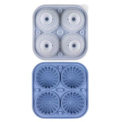 Silicone Ice Sphere Mold Tray with Lid - 6 Large Whisky Balls