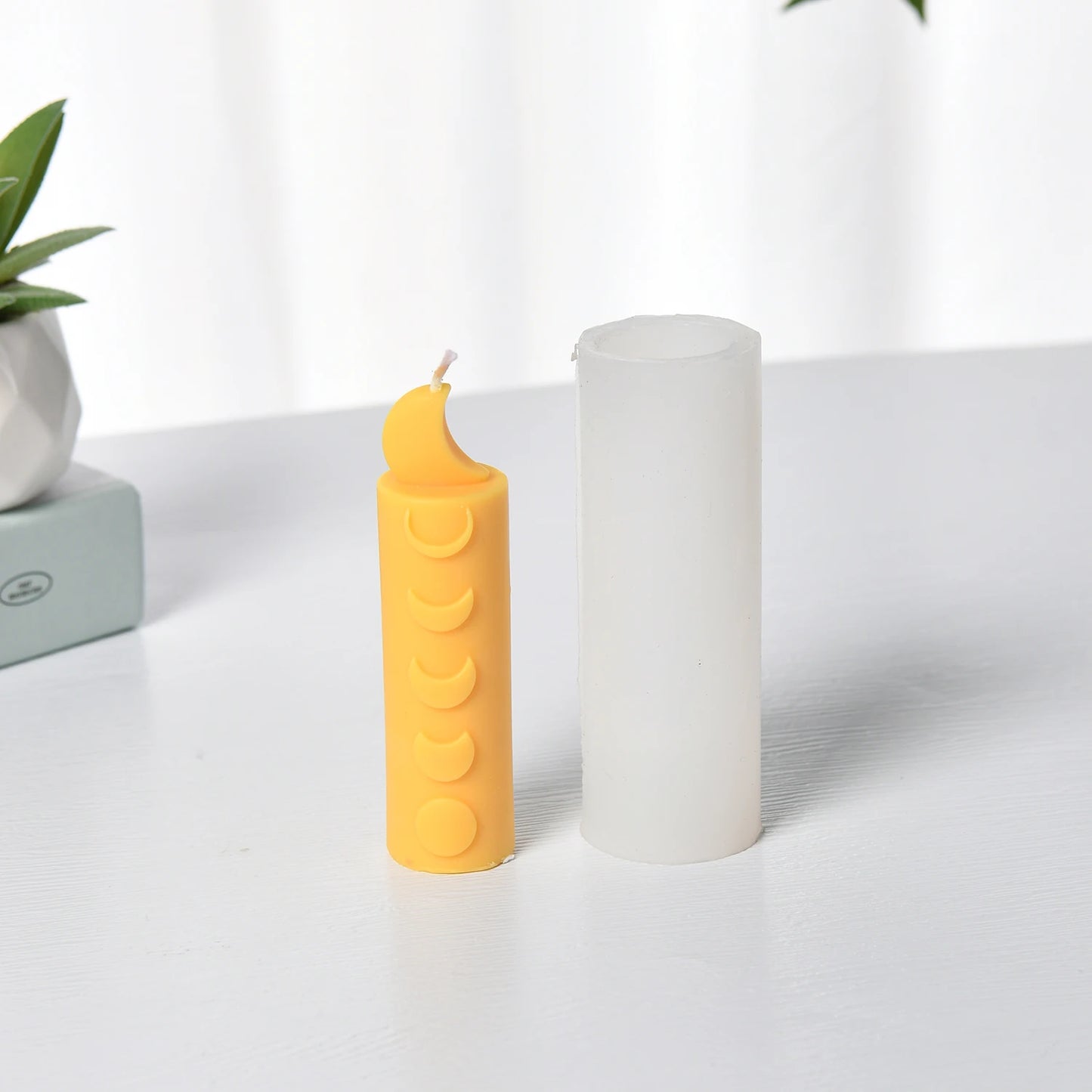 Triangle Silicone Candle Mold Moon Star Pattern DIY Pillar Making