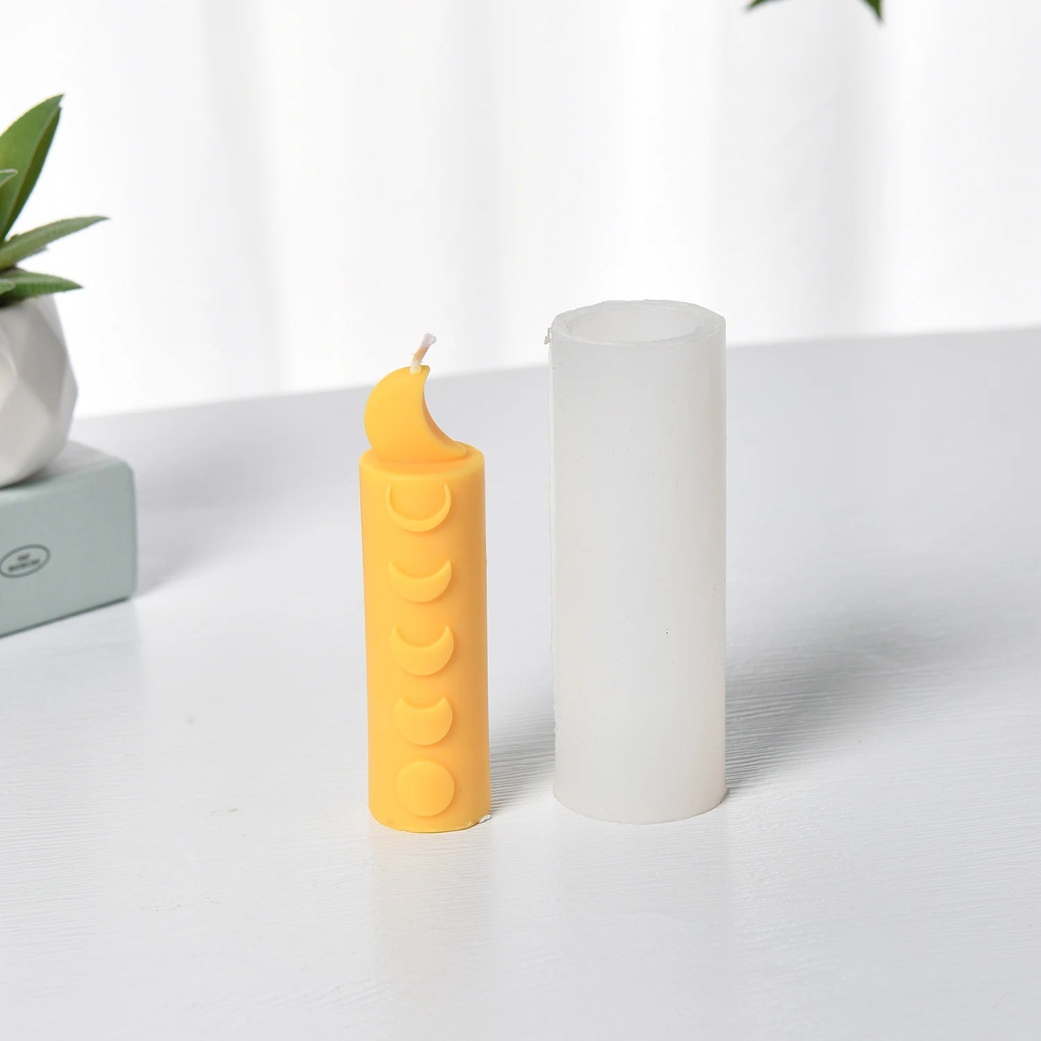 Triangle Silicone Candle Mold Moon Star Pattern DIY Pillar Making